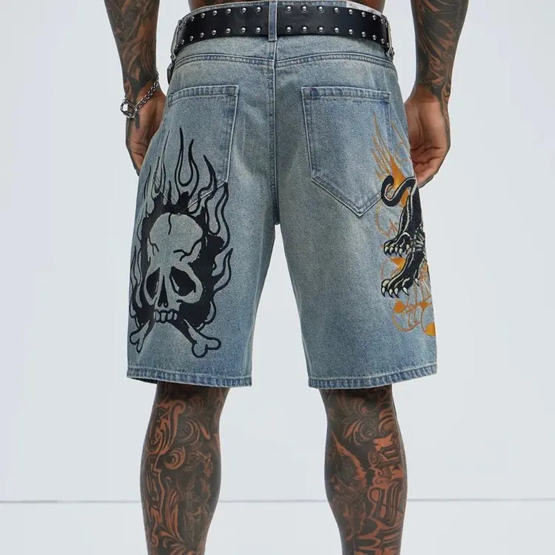 ED HARDY Crouching Panther Skater Fit JORTS